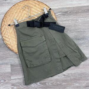 Nwt carmar‎ Green belted utility skirt
